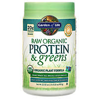 Garden of Life, RAW Protein & Greens, органическая растительная формула, слегка сладкое, 650 г (22,92 унции)