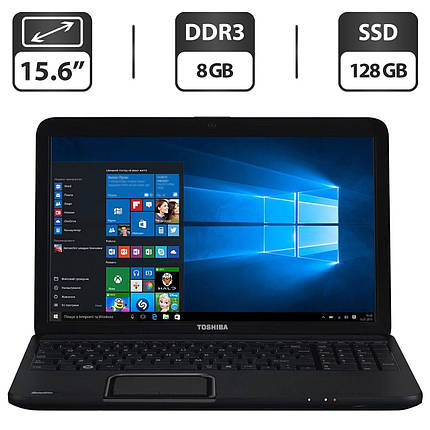 Ноутбук Б-клас Toshiba Satellite C855-226/ 15.6" (1366x768)/ Core i5-3230M/ 8 GB RAM/ 128 GB SSD/ HD 4000, фото 1