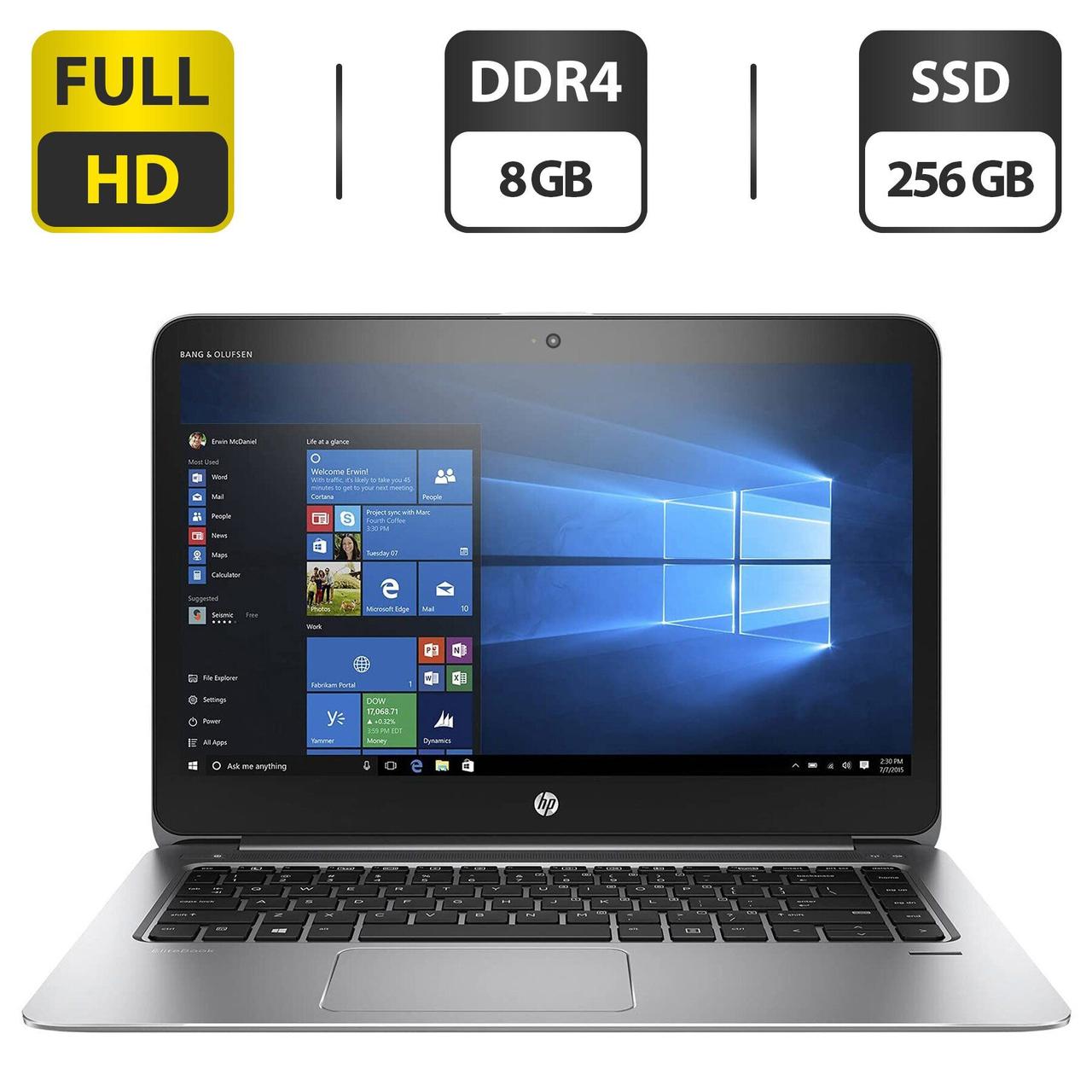 Ноутбук Б-клас HP EliteBook Folio 1040 G3/ 14" (1920x1080)/ Core i5-6200U/ 8 GB RAM/ 256 GB SSD/ HD 520