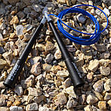 Скакалка швидкісна Power System PS-4033 Crossfit Jump Rope Blue (2,8m.), фото 4