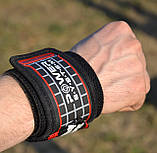 Кистьові бинти Power System PS-3500 Wrist Wraps Red/Black, фото 6