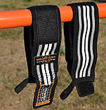 Кистьові бинти Power System PS-3500 Wrist Wraps Grey/Black, фото 7