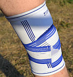 Наколінник Power System PS-6008 Knee Support Pro Blue/White (1шт.) S/M, фото 10