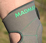 Наколінник MadMax MFA-295 Zahoprene Universal Knee Support Dark Grey/Green (1шт.), фото 7