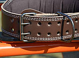 Пояс для важкої атлетики MadMax MFB-246 Full leather шкіряний Chocolate brown M, фото 5