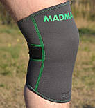 Наколінник MadMax MFA-294 Zahoprene Knee Support Dark Grey/Green S, фото 6