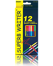 Олівці кольорові "MARCO" 12 кольорів №4110-12CB Superb Writer (двосторонні)