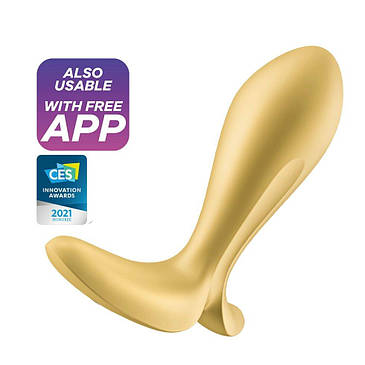 Анальна смарт-пробка з вібрацією Satisfyer Intensity Plug Gold, фото 1