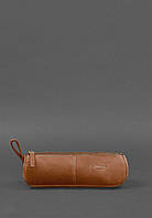 Кожаный пенал-несессер (футляр для очков) 4.0 Светло-коричневый Crazy Horse BlankNote DM, код: 8131785