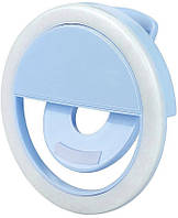 Аккумуляторная вспышка-подсветка для телефона селфи-кольцо XJ-01 Selfie Ring Light Blue SKL