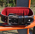 Пояс для важкої атлетики Power System PS-3030 Elite Edition шкіряний Black L, фото 8