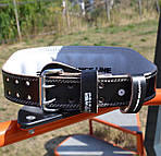 Пояс для важкої атлетики Power System PS-3100 Power шкіряний Black XXL, фото 6