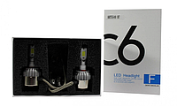 Светодиодные лампы LED C6 HeadLight H1/H4/H7/H8/H9/H11 12v COB LED C6 HeadLight 12v