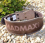 Пояс для важкої атлетики MadMax MFB-246 Full leather шкіряний Chocolate brown L, фото 2