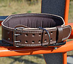Пояс для важкої атлетики MadMax MFB-246 Full leather шкіряний Chocolate brown L, фото 6