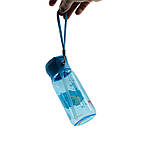 Пляшка для води CASNO 400 мл KXN-1195 Синя (восьминіг) з соломинкою, фото 5