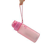 Пляшка для води CASNO 400 мл MX-5028 More Love Рожева з соломинкою, фото 7