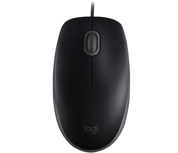 Мышь Logitech B110 Silent, Black, USB, оптическая, 1000 dpi, 3 кнопки ...