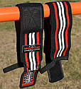 Кистьові бинти Power System PS-3500 Wrist Wraps Red/Black, фото 8