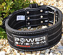 Пояс для пауерліфтингу Power System PS-3800 PowerLifting шкіряний Black XXL, фото 6