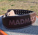 Пояс для важкої атлетики MadMax MFB-246 Full leather шкіряний Chocolate brown M, фото 5
