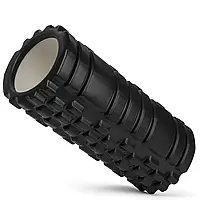 Масажний ролик (валик, ролер) U-Powex EVA foam roller 33x14 см Чорний