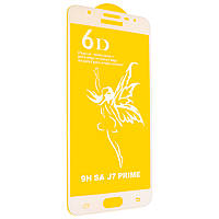 Защитное стекло 6D Premium Glass 9H Full Glue для Samsung J7 Prime G610 White (00005820) UC, код: 1258929