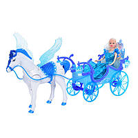 Карета с Пегасом и Принцесса София в нежном голубом наряде Fantasy 299A