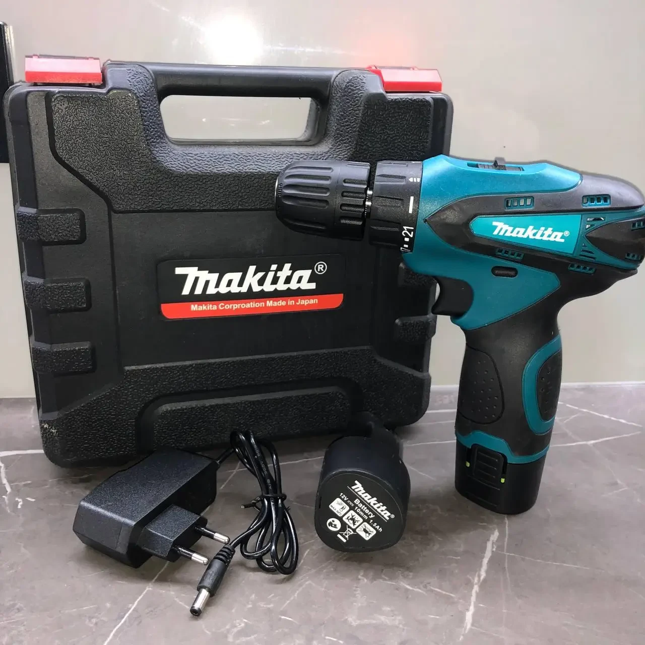 Шуруповерт Makita (12V 1.5 Ah Li-Ion). Акумуляторний дриль шурупокрут Макіта 12 В