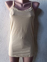 Майка жіноча на лямках (бежева)