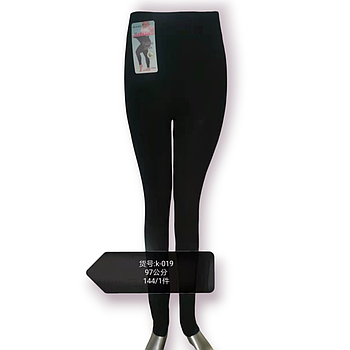 Лосини жіночі безшовні поліамід Наталі, розмір XL-3XL, чорні, 019