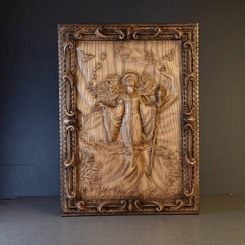 Панно «Жива» дерев'яне різьблене Розмір 18 х 25 см. Код/Артикул 522