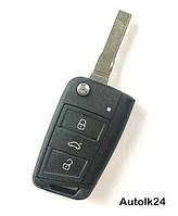 Ключ Volkswagen 7 series выкидной (корпус) 3 кнопки