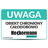 Водонепроникна наклейка Heckermann "ОБ'ЕКТ ЗАХИСТ 24/7"