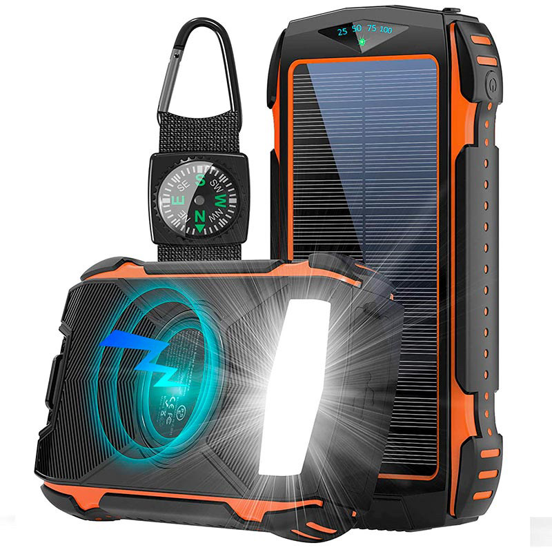 УМБ Solar power bank with LED light 20000mAh - фото 1 - id-p1977783082