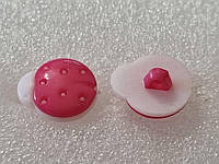 Гудзики для ляльок, декоративні "Сонечко" ("Божа корівка"). Розмір 12*15 мм. Колір рожевий