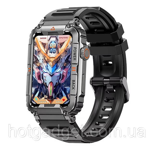 Смарт-годинник LEMFO KR88 Black (тонометр, пульсоксиметр, дзвінки)