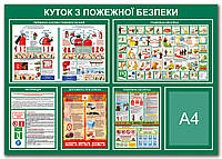 Наклейка "Інструкція про заходи пожежної безпеки в приміщеннях установ та організацій з масовим перебуванням