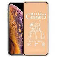 Стекло 5D Mate Ceramic (гибкое матовое) iPhone 11 Pro Max Черное