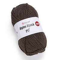 Товста пряжа YarnArt Alpine Alpaca New 1431 Коричневий (Ярнарт Альпіна Альпака Нью )