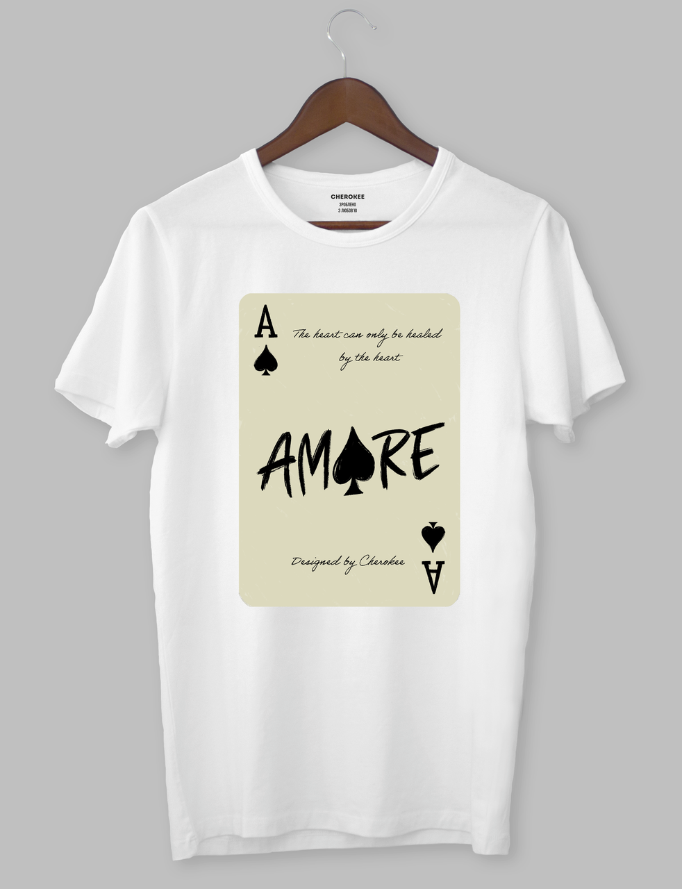 Крута футболка з прикольним принтом "am♠️re"
