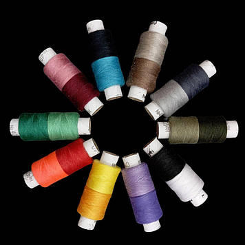 Набір ниток для шиття, №40/2, 20 кольорів по 100 ярдів