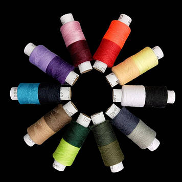Набір ниток для шиття, №40/2, 20 кольорів по 100 ярдів