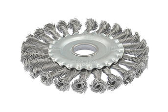 Щітка дискова MASTERTOOL із плетеного дроту 125х22.2 мм 19-9012