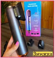 Фен для укладки сушки волос с насадками 800 Вт Fashion Hair Dryer дорожный компактный маленький фен диффузором