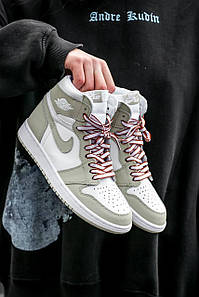 Чоловічі Кросівки Nike Air Jordan 1 High White Beige 45