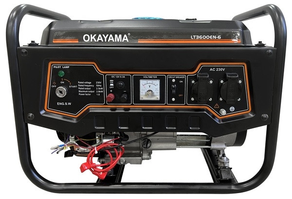 Генератор бензиновий OKAYAMA LT3600EN-6 2,5 Kw Key Start with battery - фото 1 - id-p1977820044