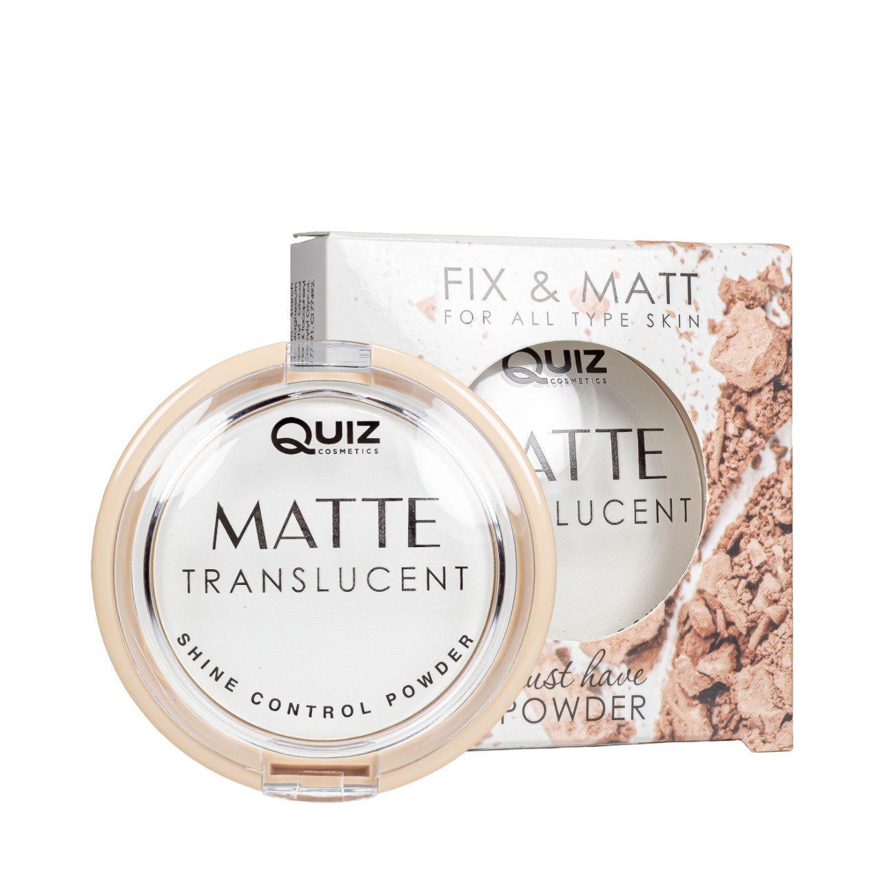 Пудра для обличчя матуюча напівпрозора Quiz Cosmetics MatteTransluсent, 10 г