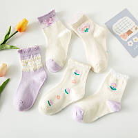 Комплект 5 пар шкарпеток для дівчинки дитячі шкарпетки детские носки (1-50)