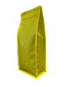 Пакет із плоским дном 145*340 дно (45+45) жовтий, бічний zip-замок, фото 2